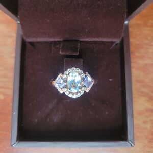 Levian Aquamarine and Tanzanite Ring
